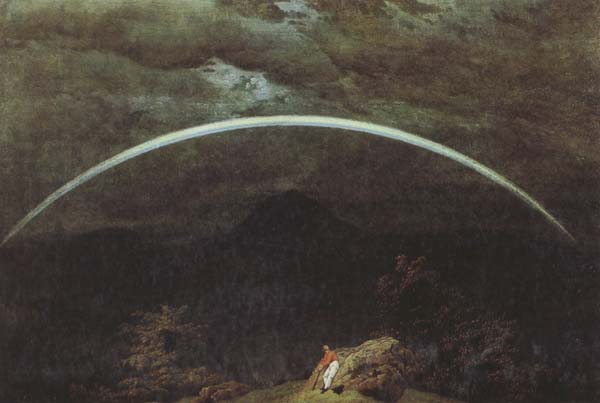 Caspar David Friedrich Mountain Landscape with Rainbow (mk45)